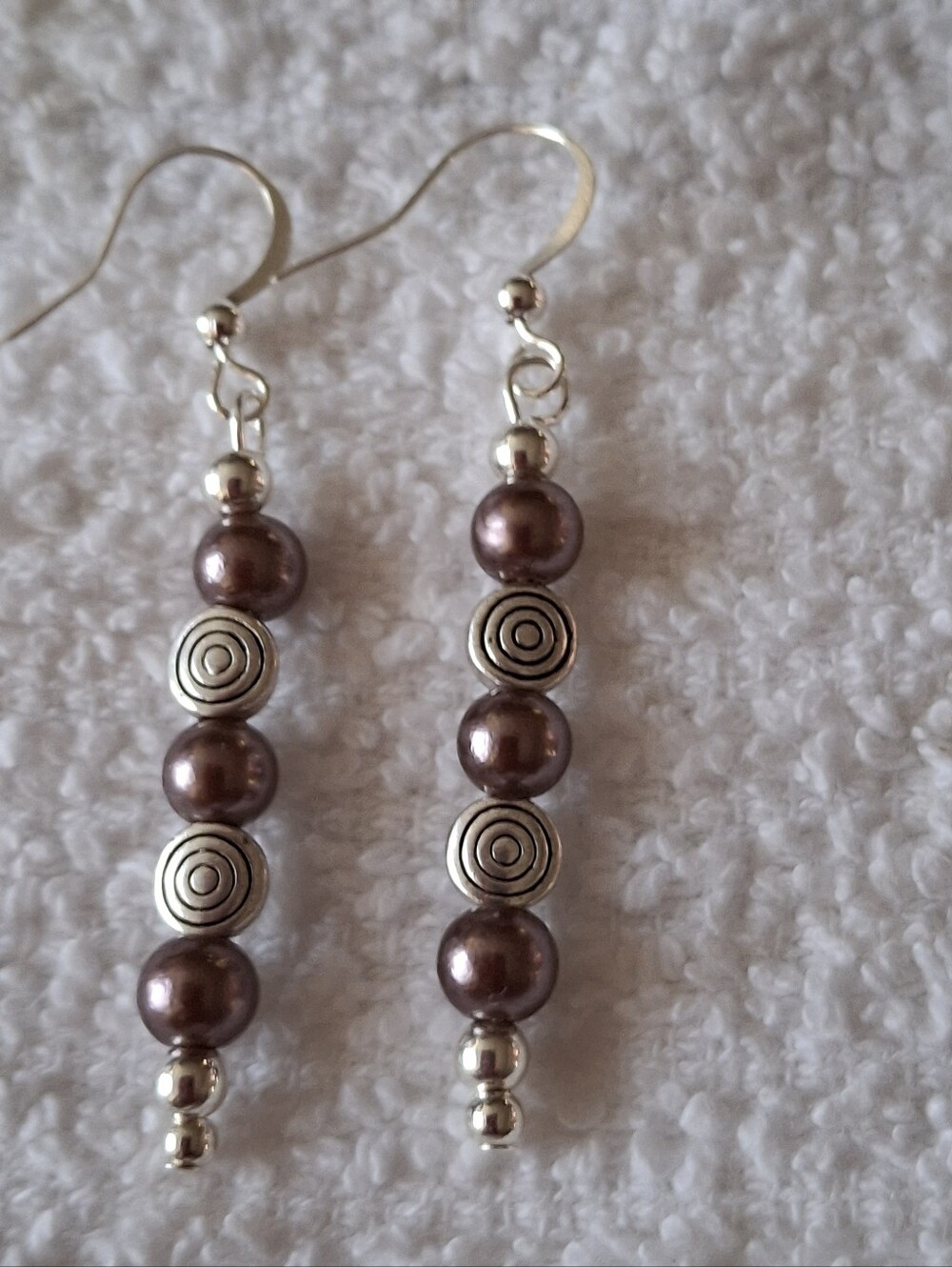 Classic Lavender Pearl Drop Earrings - Women Jewelry